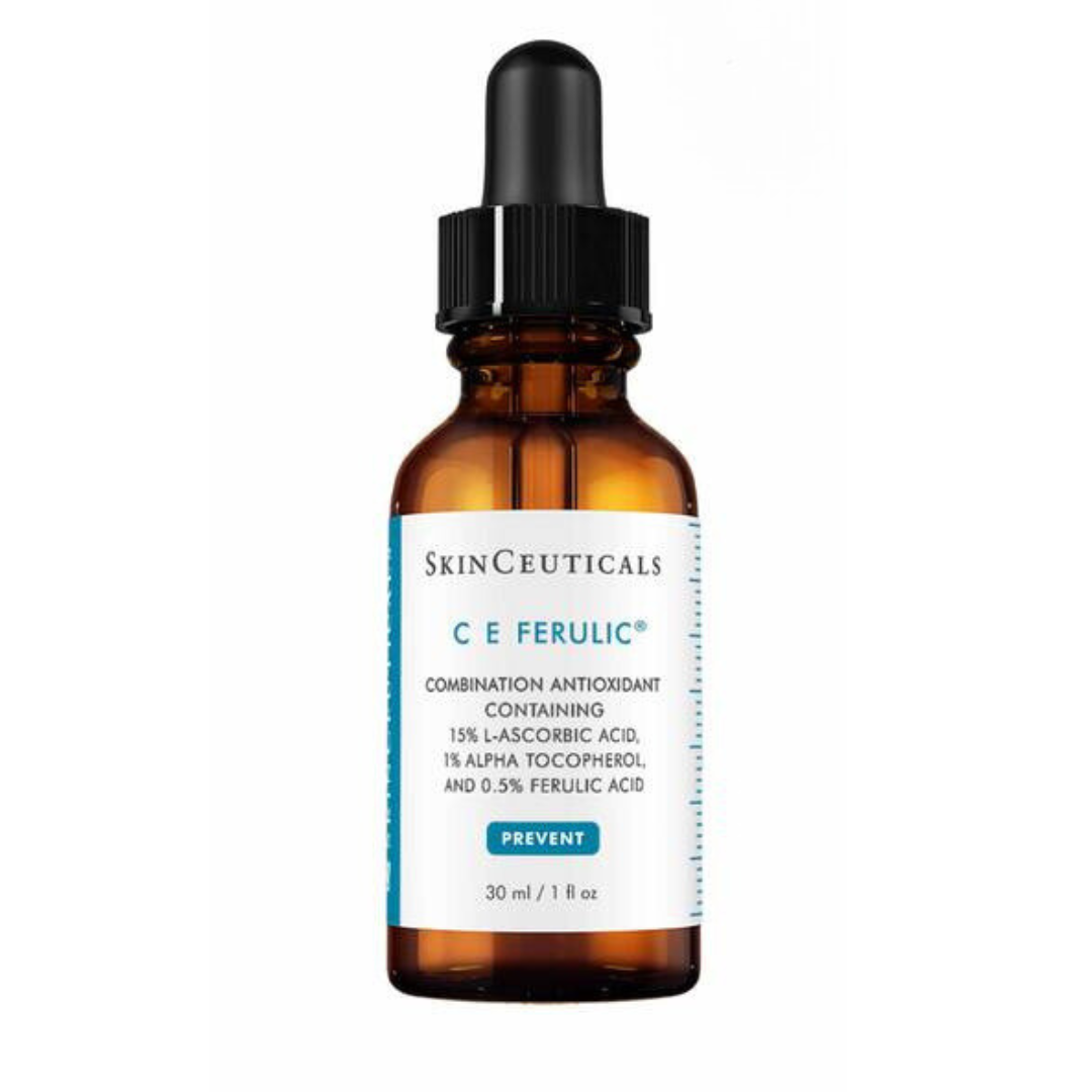 A patented daytime vitamin C serum that delivers advanced environmental protection and improves the appearance of fine lines and wrinkles, loss of firmness, and brightens skin's complexion. Now clinically proven to reduce up to 48% of potential damage from free radicals formed by pollution, the sun, and metals. U.S. Patent No. 7,179,841.

C E Ferulic® vitamin C serum features a synergistic antioxidant combination of 15% pure vitamin C (L-ascorbic acid), 1% vitamin E (alpha tocopherol), and 0.5% ferulic acid to enhance protection against environmental damage caused by free radicals that can contribute to visible signs of atmospheric aging. C E Ferulic® is now clinically demonstrated to reduce combined oxidative damage generated by UVA/UVB rays, ozone pollution, and diesel engine exhaust by up to 41%. In addition to antioxidant protective benefits, this vitamin C serum improves signs of aging and photodamage, the appearance of fine lines & wrinkles, and the loss of firmness, while brightening skin’s complexion.

*Among medical aesthetic skincare brands. Brands sold by physicians or medical practices, in addition to other outlets or retailers.